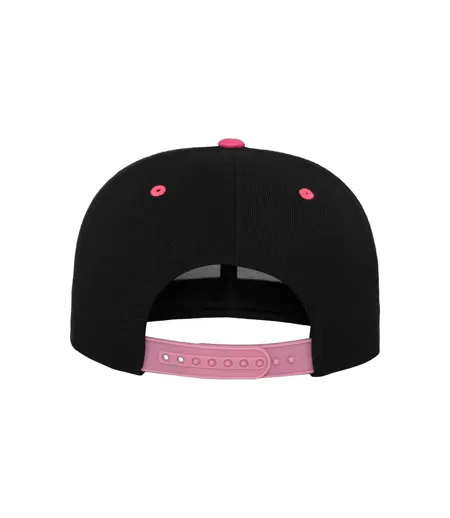 Classic Two Tone Cap Black Neon Pink Flexfit