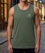 Débardeur homme Challenger SINCERE vert kaki — Confort pur coton jersey peigné-1