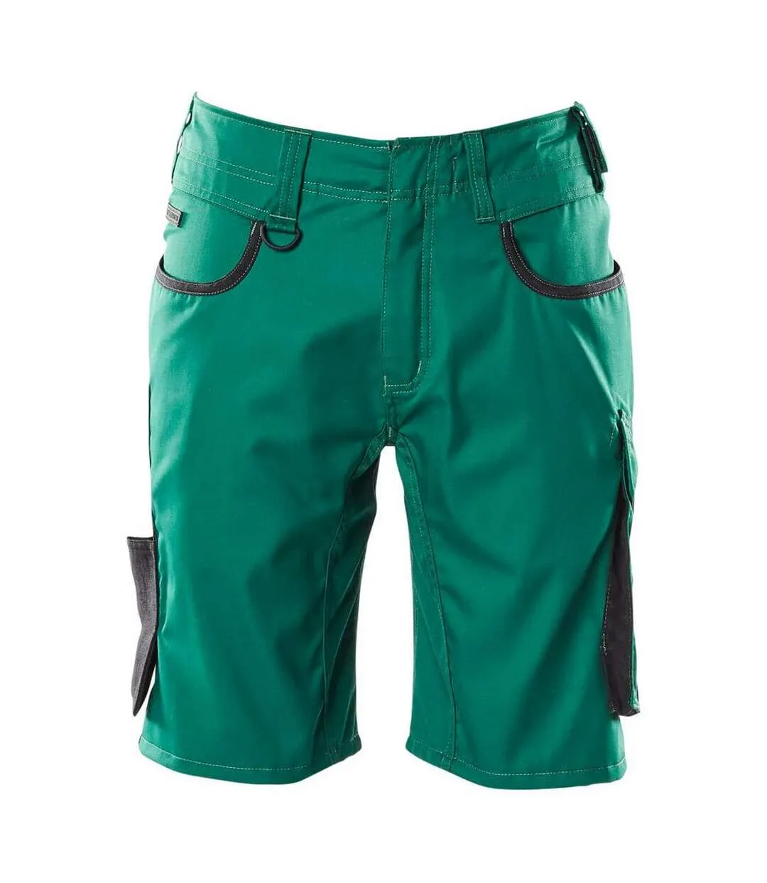 Mens Unique Work Shorts Green Black Mascot-1