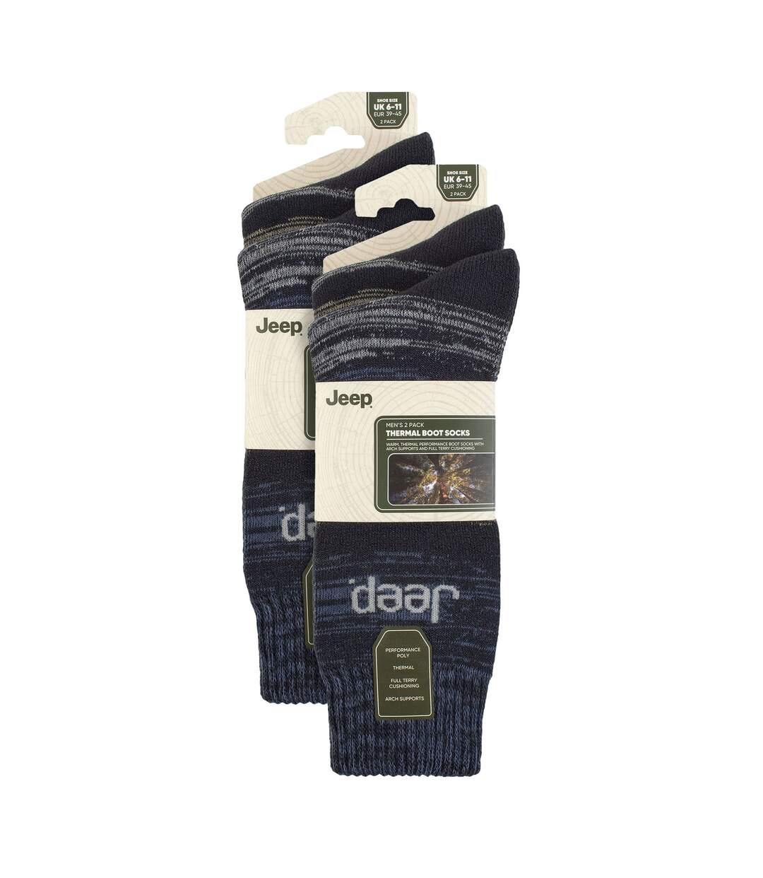 Paquet de 4 chaussettes thermiques chaudes pour hommes pour l'hiver-2