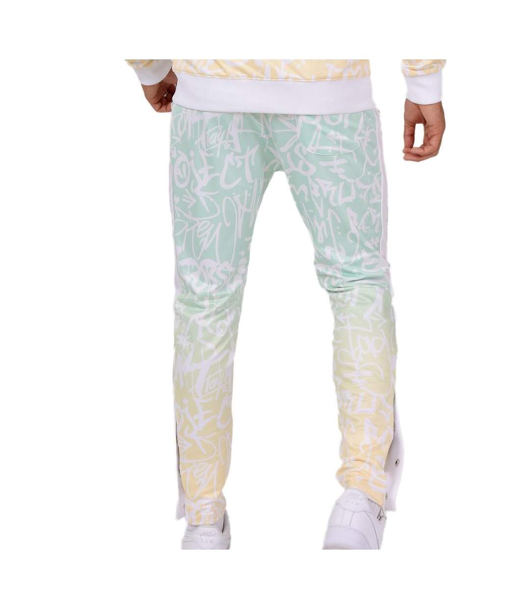 Jogging vert/blanc homme project x graffiti - l-2