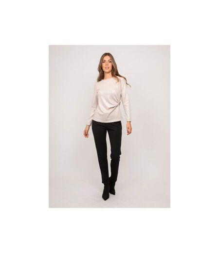 Top brillant manches longues drapé FLARINE - Dona X Lisa
