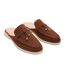 Womens/ladies Faux Suede Loafers Brown Where´s That From-4