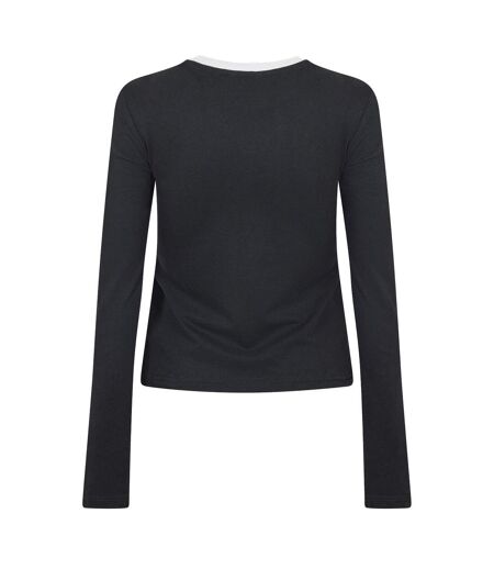 T-shirt Manches Longues Trinkey Femme Noir Jack Wills