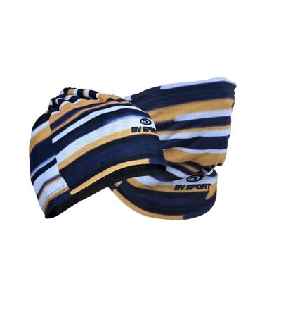 Bonnet multifonction noir/jaune/blanc homme bv sport 961 - taille unique