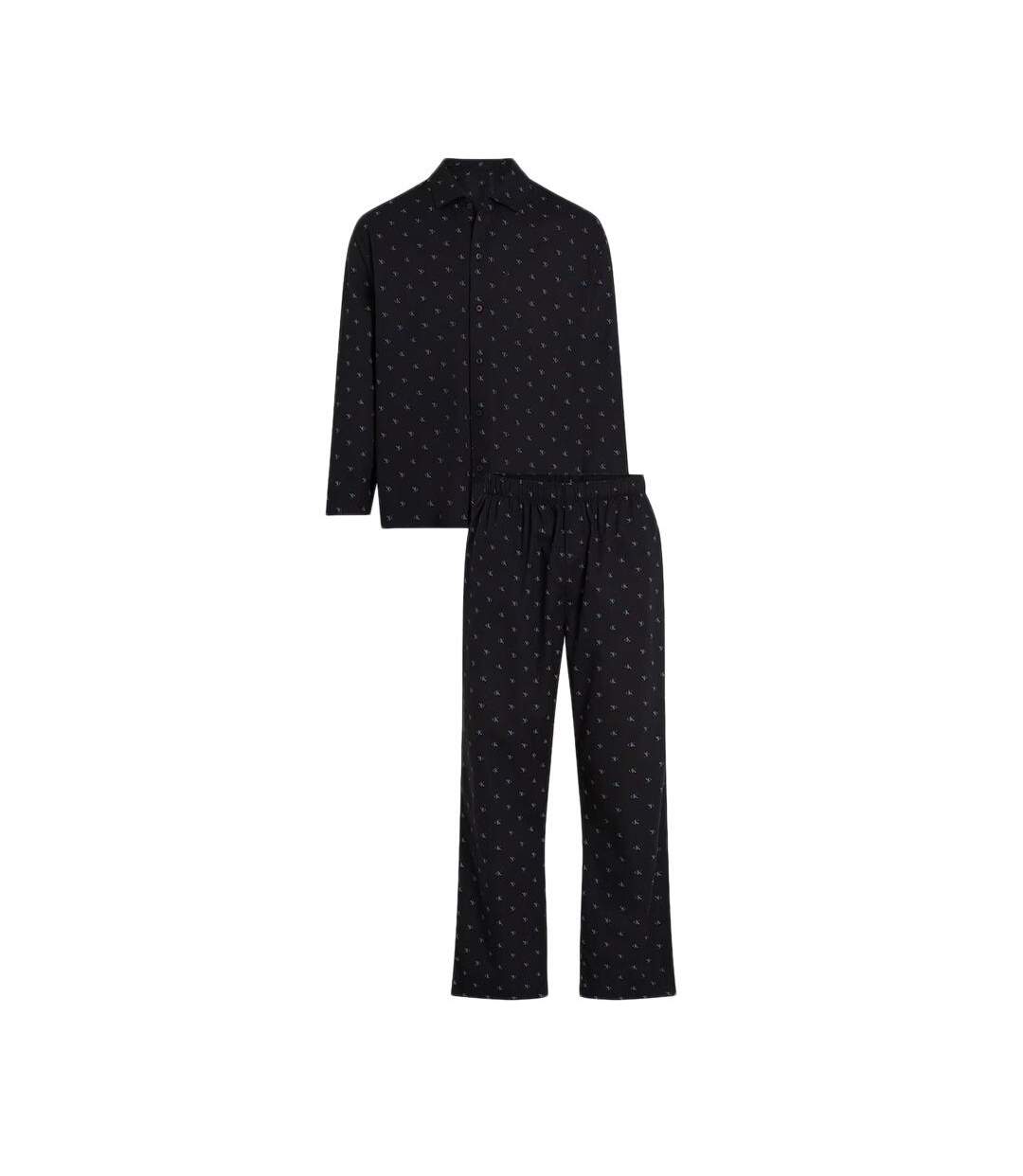 Ensembles de pyjama noir homme calvin klein button down - m-1