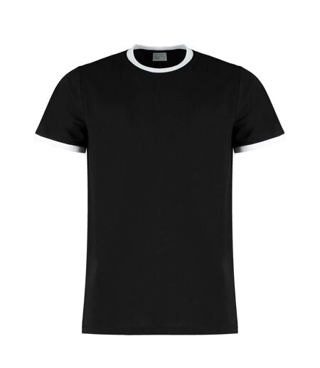 T-shirt Motif/style Ringer Homme Noir Blanc Kustom Kit