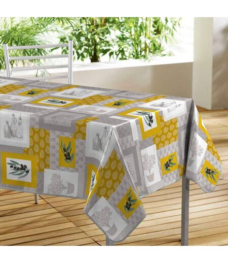 Nappe Toile Cirée Déco Graziella 140x300cm Jaune