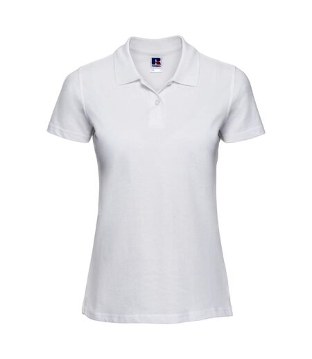 Russell Europe Womens/Ladies Classic Cotton Short Sleeve Polo Shirt (White)