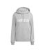 Sweat À Capuche Style Linéaire Essentials Femme Gris Chiné Adidas-2