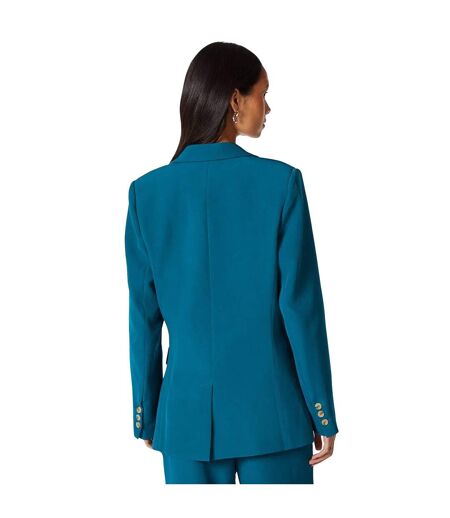 Womens/ladies Single-breasted Blazer Teal Principles
