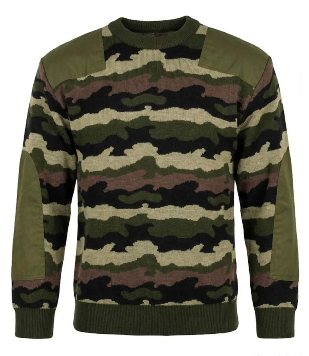 Pull Ras du Cou Homme Ledertys Camouflage (30% Laine)-2