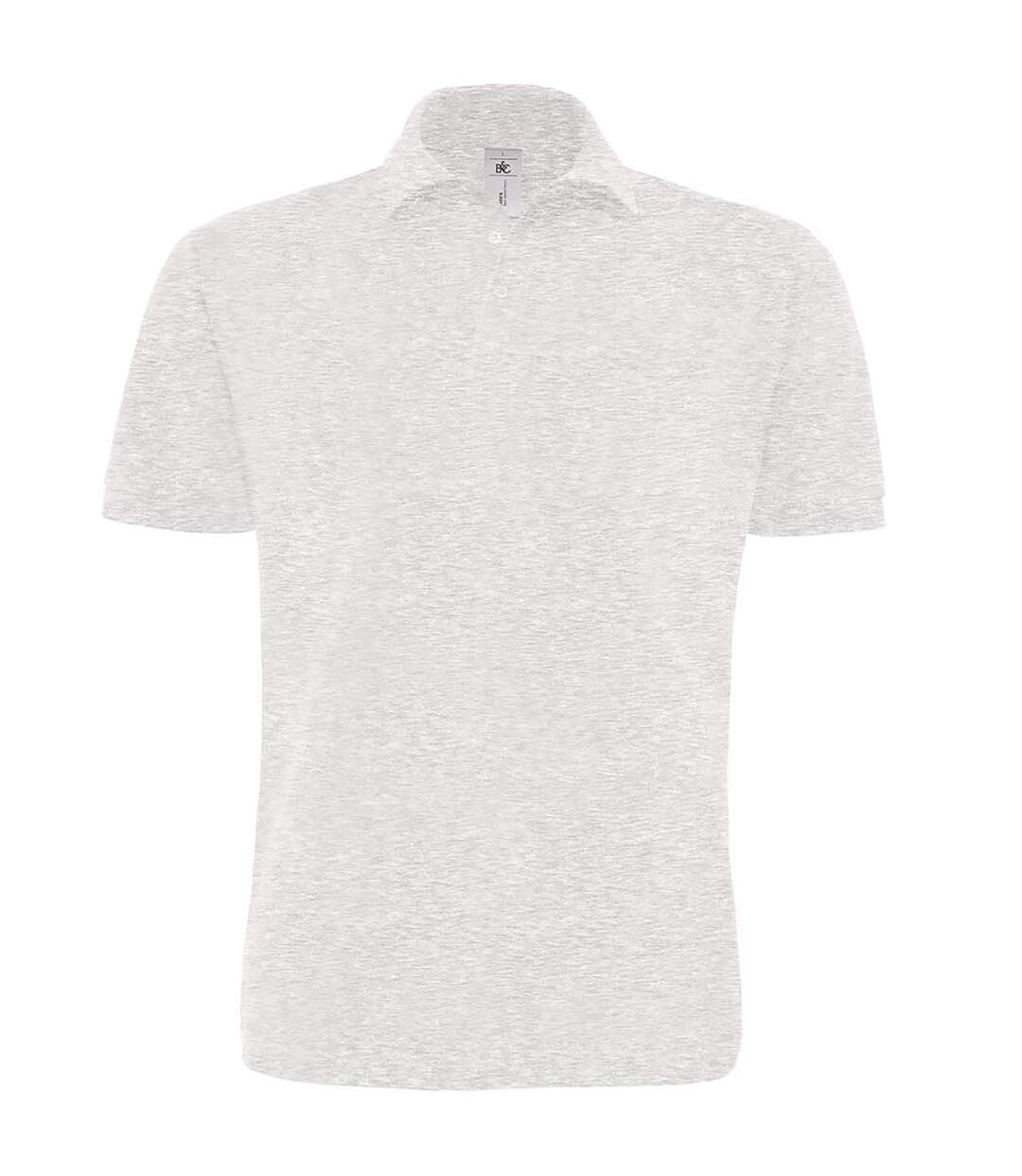 B&C Mens Heavymill Short Sleeve Cotton Polo Shirt (Ash)