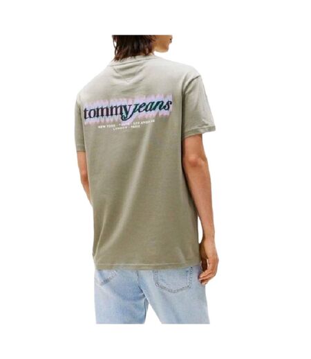 T-shirt vert homme tommy hilfiger tjm reg blur script
