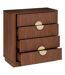 Commode 4 tiroirs effet noyer WANY - Marron-3