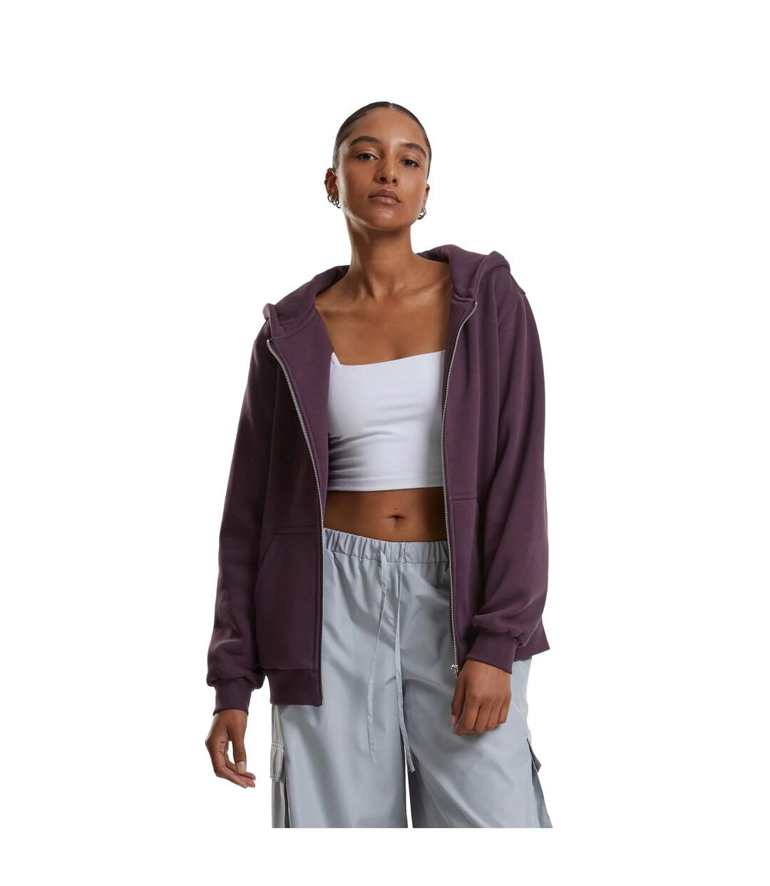 Veste À Capuche Femme Violet Prune Urban Classics-1
