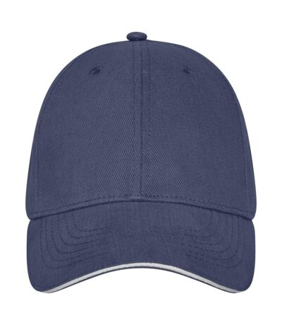 Unisex adult darton sandwich 6 panel cap navy Elevate