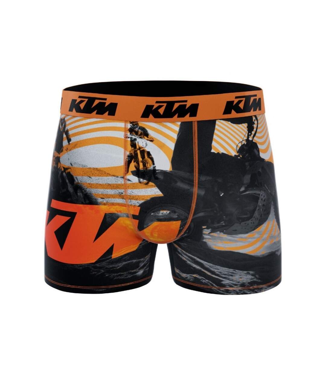 KTM Boxer Homme Microfibre DAR Noir Orange-2