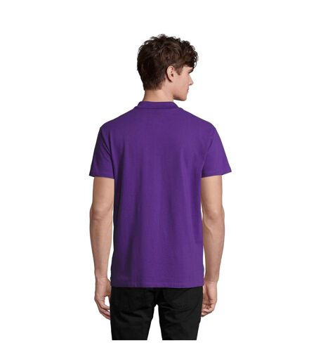 Polo Spring Homme Violet Foncé SOLS