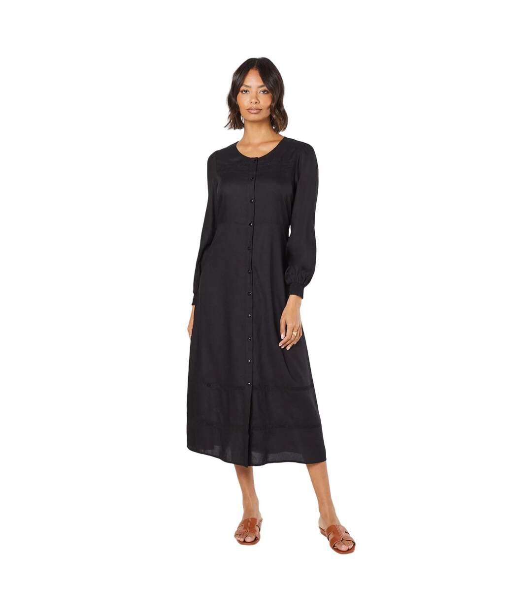 Robe mi-longue femme noir Dorothy Perkins-1