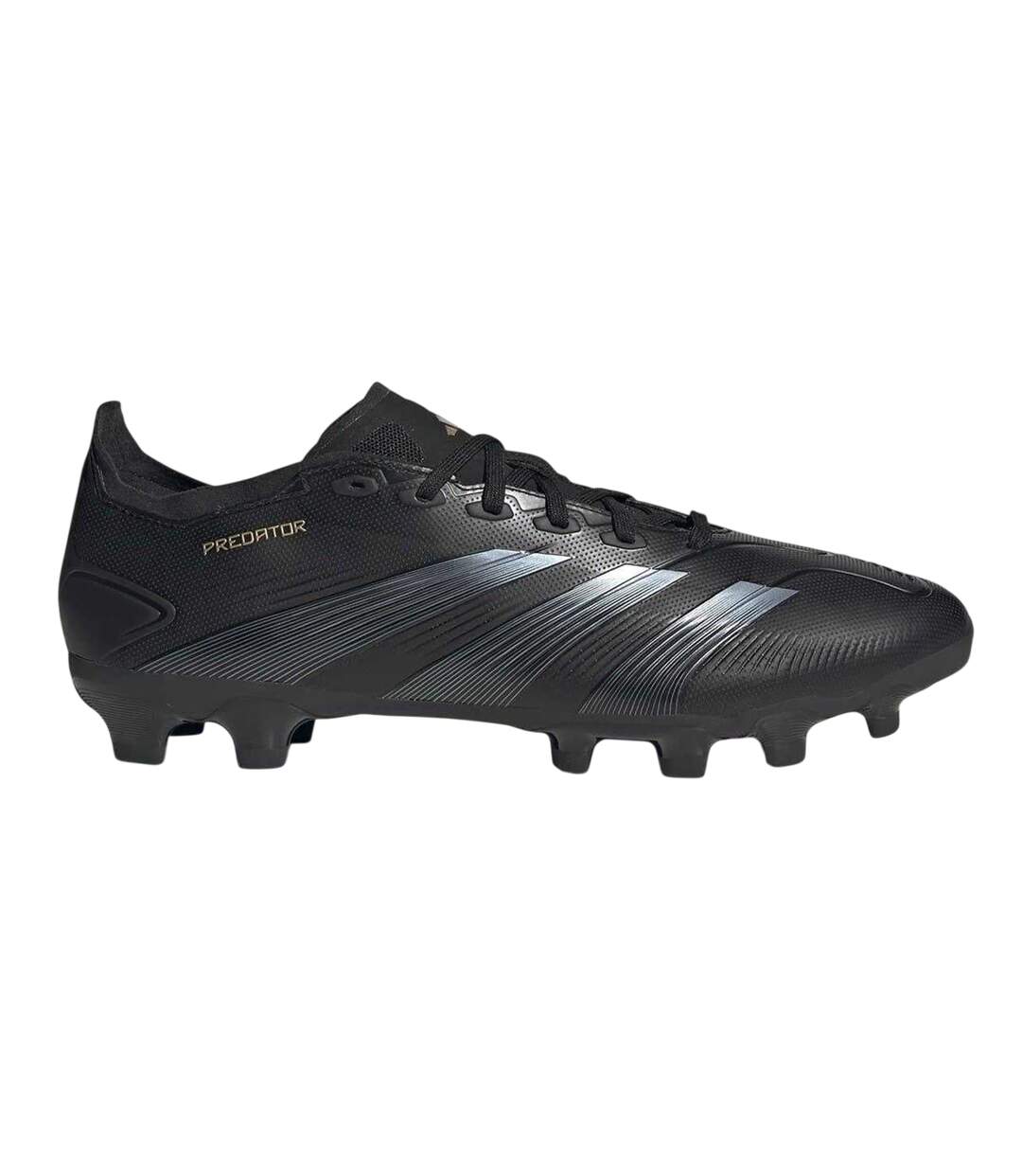 Mens Predator League 3 Stripes Football Boots Core Black Carbon Grey Adidas-1