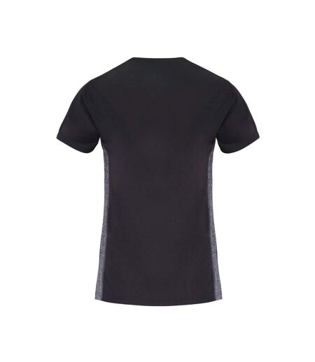 T-shirt femme anthracite / noir chiné TriDri