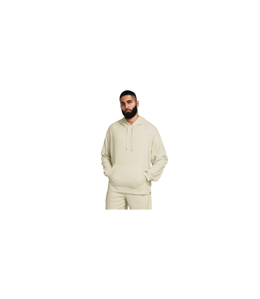 Sweat À Capuche Manches Longues Rival Homme Blanc Under Armour-1