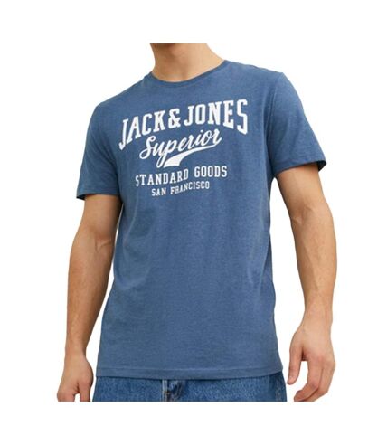 T-shirt Bleu Homme Jack & Jones Logo - L