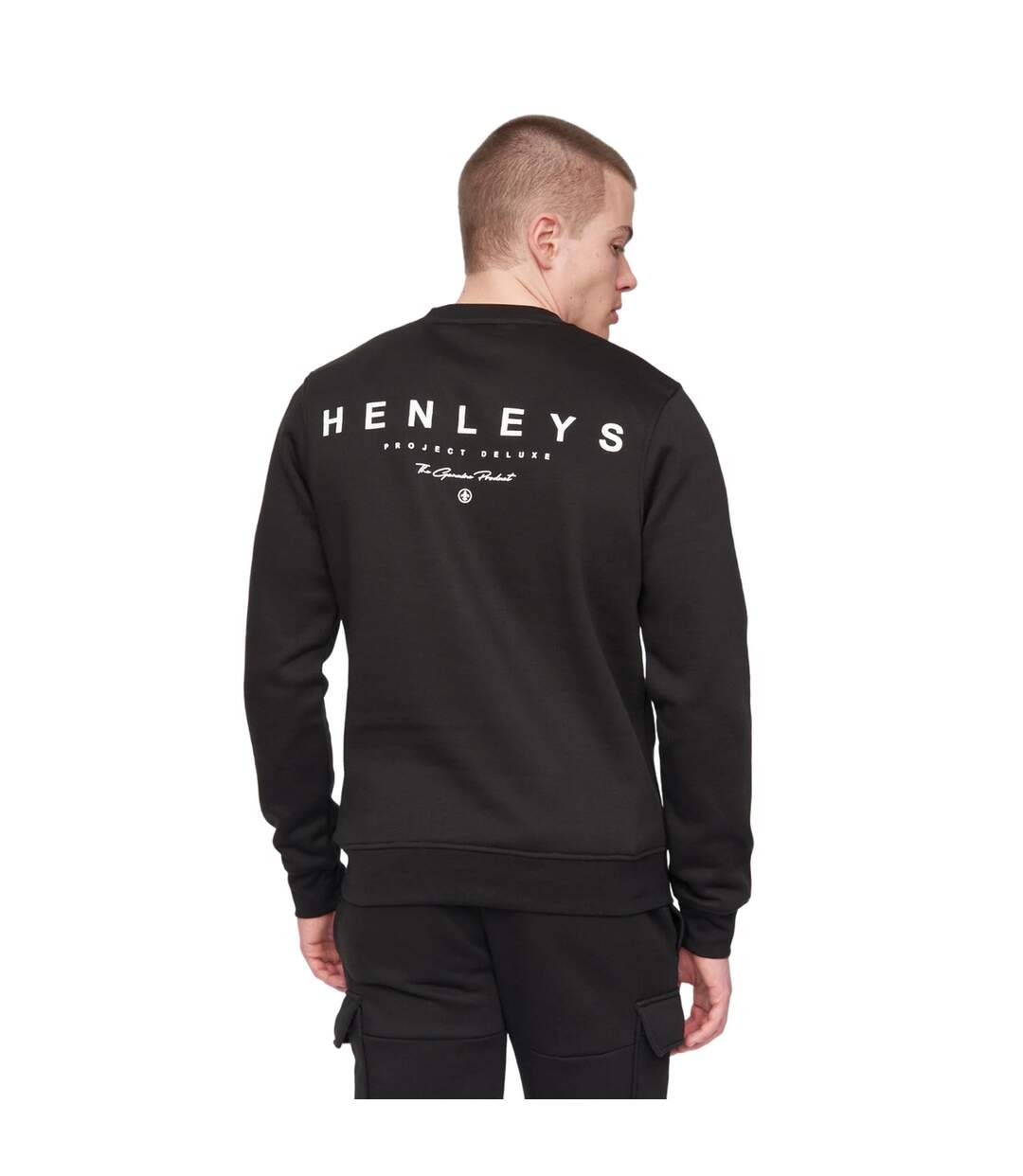 Sweat moorehen homme noir Henleys-2