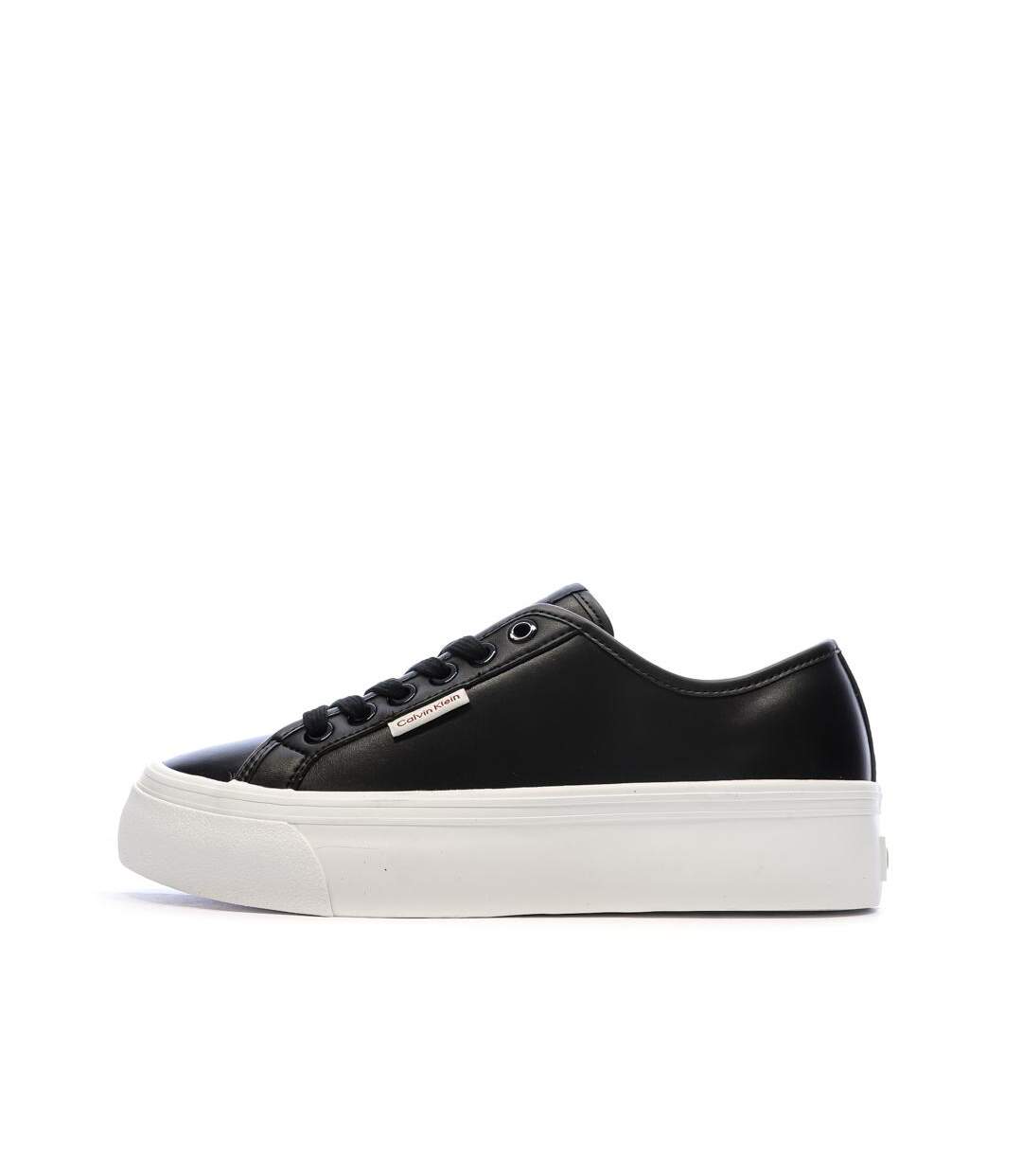 Baskets noir femme calvin klein jeans low pro cups-1