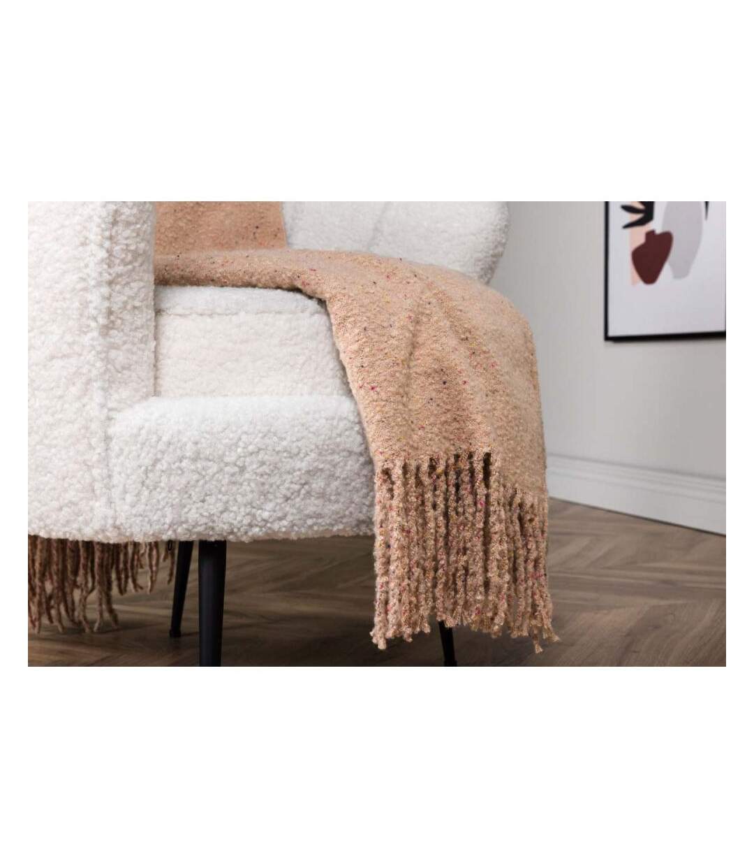 Jeté de canapé en polyester et coton Tilly 170 x 130 cm-4