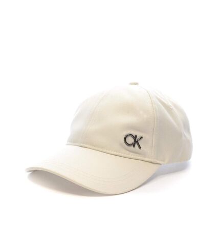 Casquette Blanche Homme Calvin Klein Jeans Saffiano Metal - Taille unique