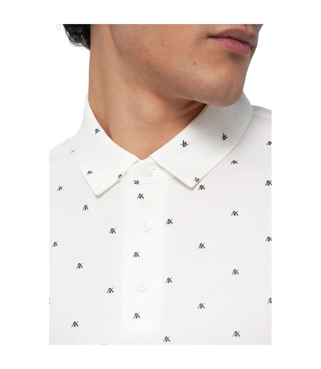 Polo Manches Courtes Motif/style Logo Homme Blanc Armani Exchange-4
