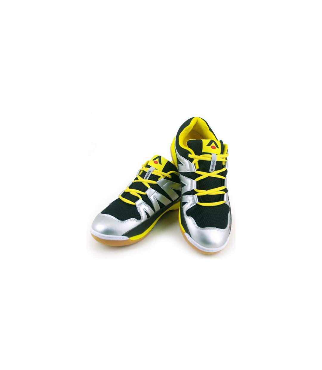 Karakal Mens Prolite Indoor Court Shoes (Silver/Black/Yellow) - UTCS766-4