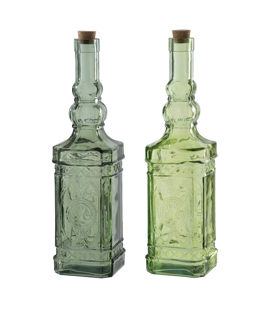 Lot de 2 Bouteilles en Verre Elmo 2L Vert-1