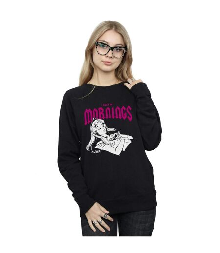 Disney Sweatshirt Womens/Ladies Sleeping Beauty Don't Do Mornings (Noir) - UTBI33027