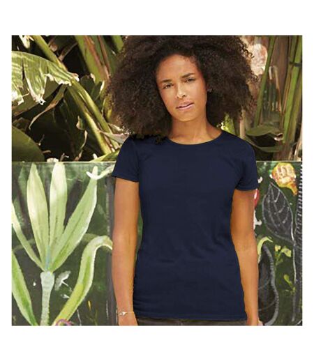 Fruit Of The Loom Womens/Ladies Short Sleeve Lady-Fit Original T-Shirt (Navy)