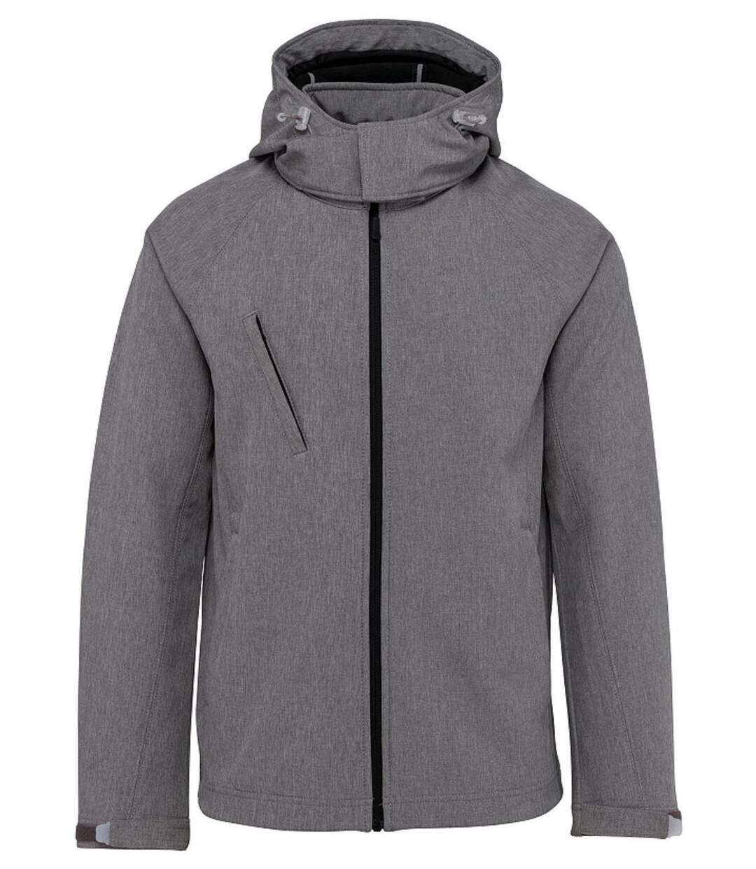 Veste softshell à capuche amovible - Homme - K413 - gris merle-1