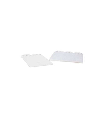 Lot de 8 Languettes de Fixation Adhésif 6cm Blanc