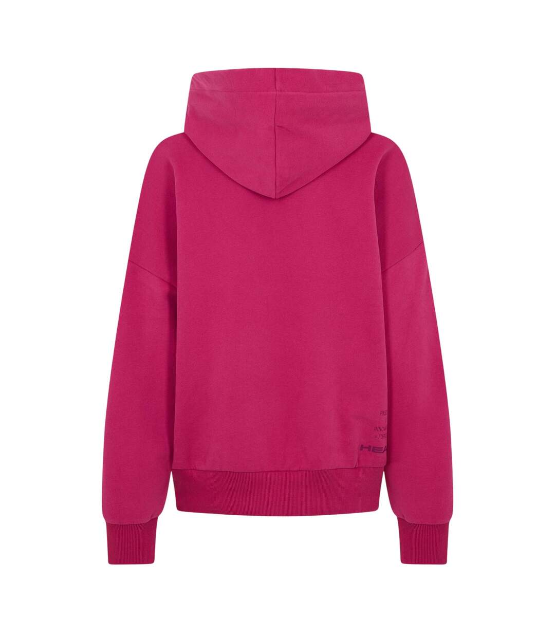 Womens/ladies Motion Plain Hoodie Pink Head-3