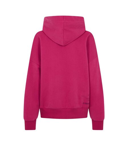 Womens/ladies Motion Plain Hoodie Pink Head