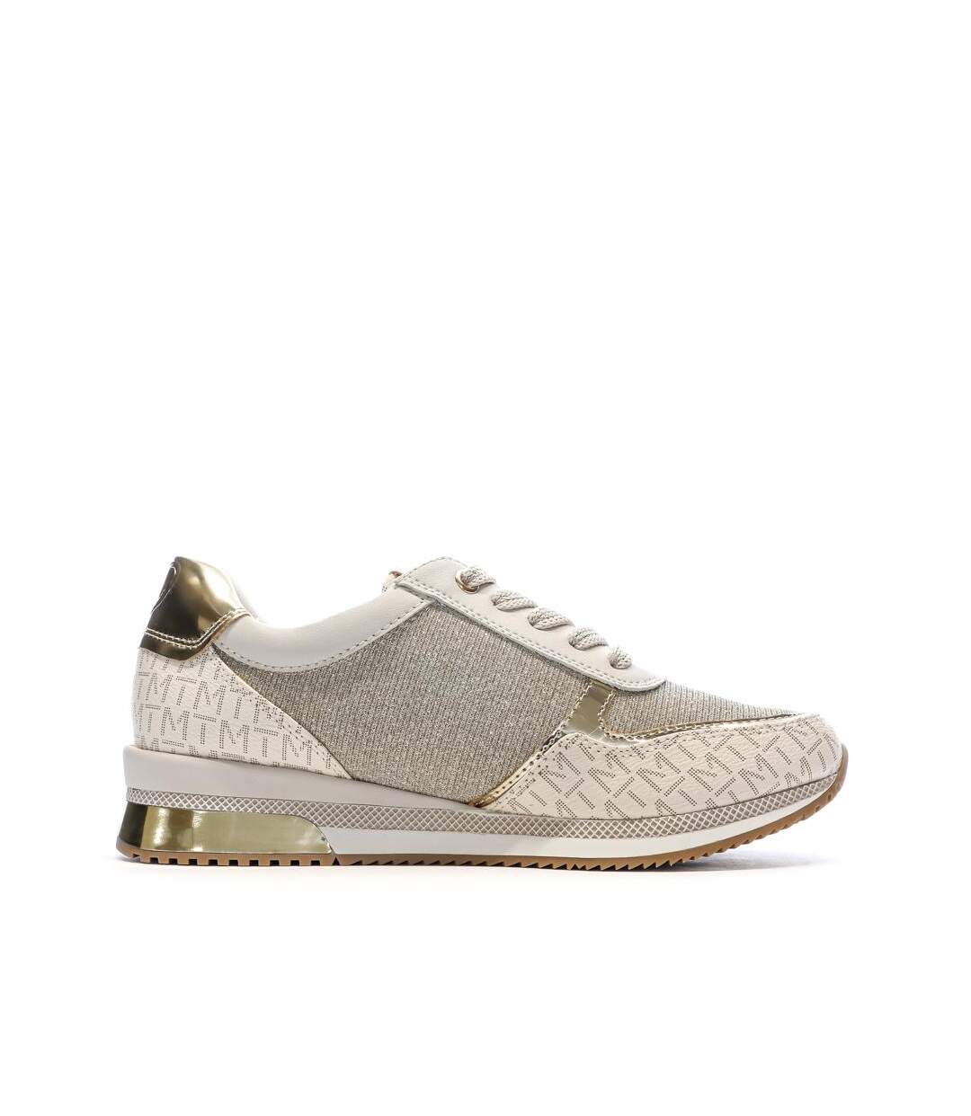 Baskets doré femme marco tozzi cream comb-2