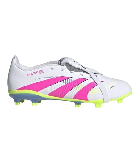 Chaussures De Foot Pour Terrain Ferme Motif/style Se Rabat Sur L´avant Predator League Enfant Blanc Rose Adidas