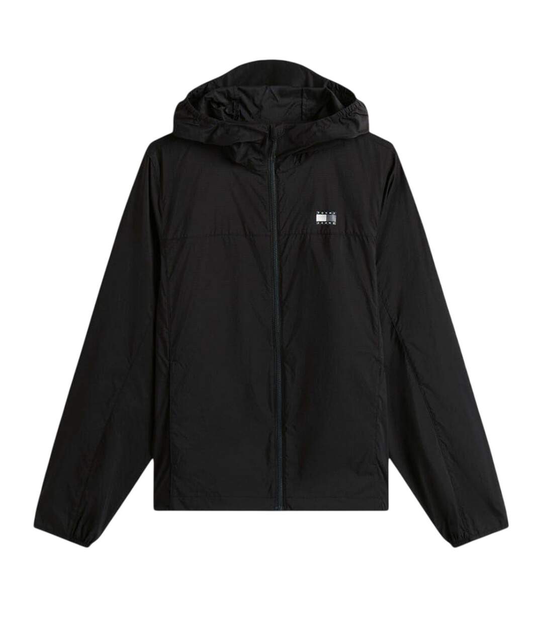 Womens/ladies Logo Full Zip Hoodie Black Tommy Jeans-2