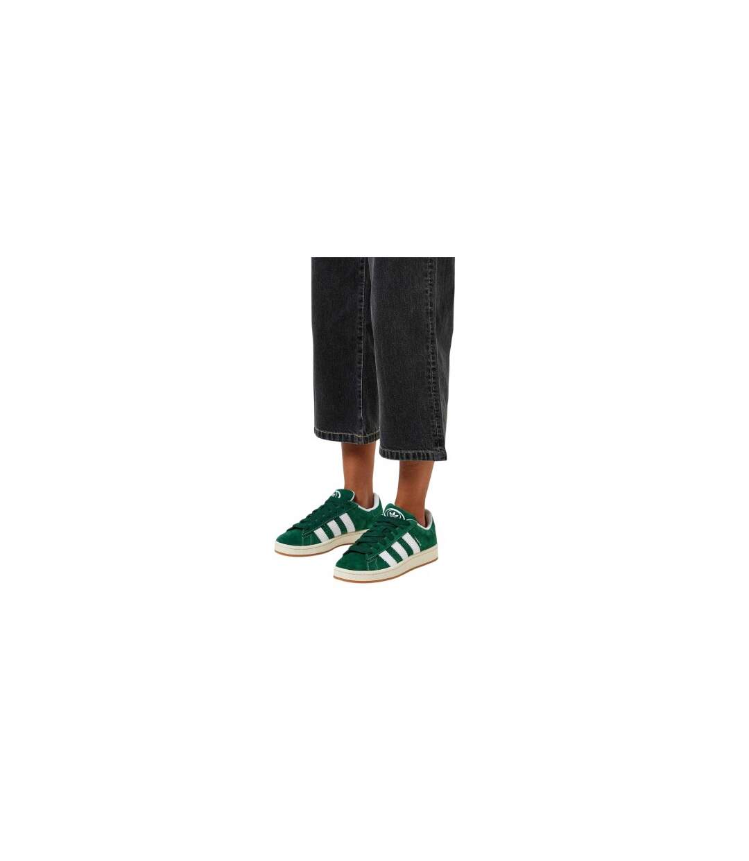 Womens/ladies Campus 00s Suede Trainers Dark Green White Adidas-1