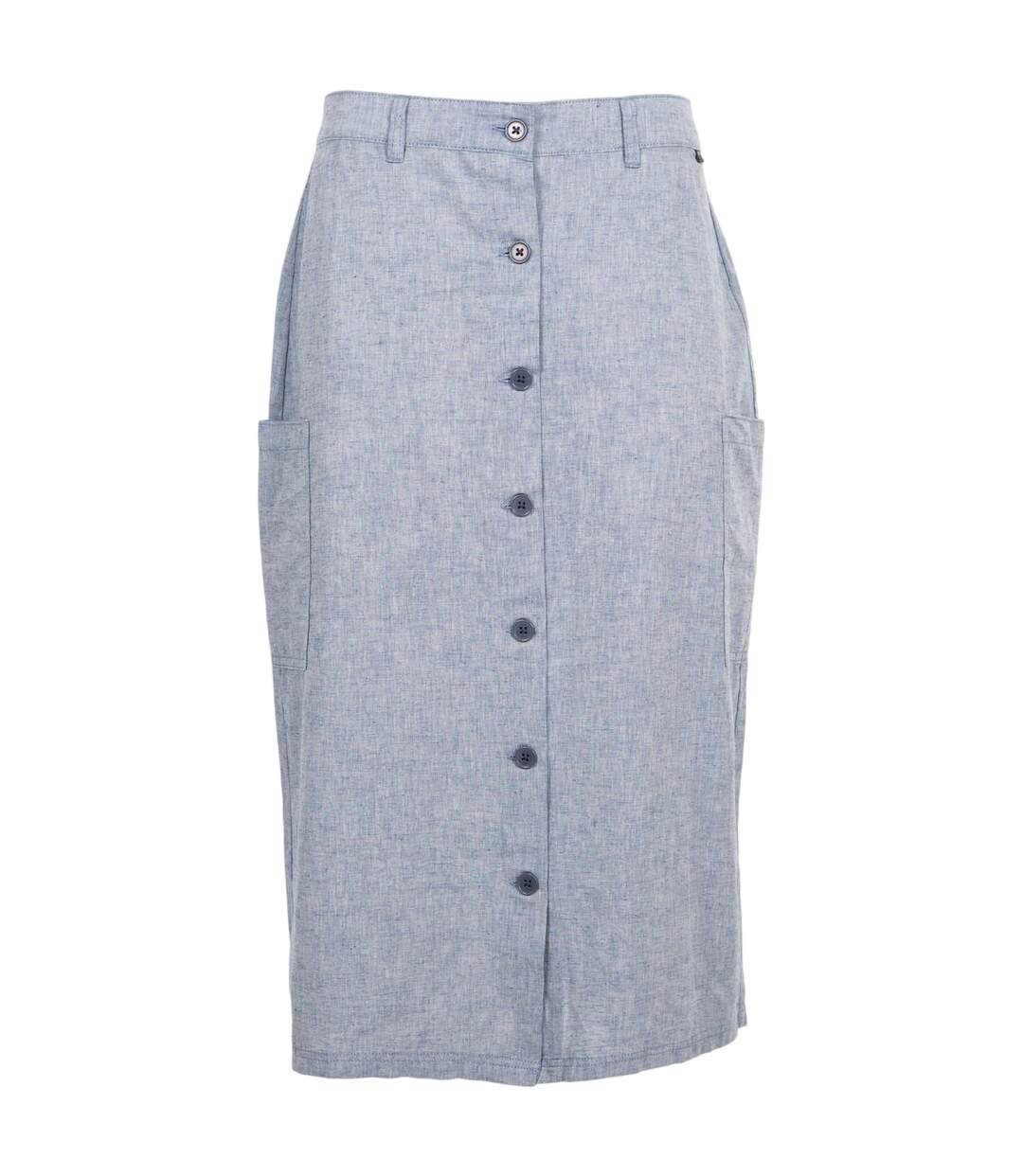 Jupe Unie Mi-longue À Boutons Alexie Femme Bleu Marine Foncé Trespass-1