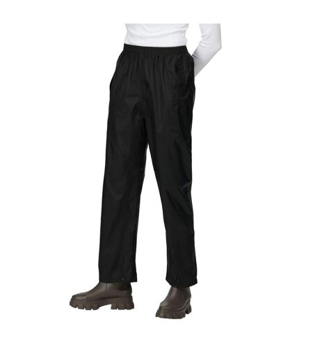 Womens/ladies Packaway Rain Trousers Black Regatta