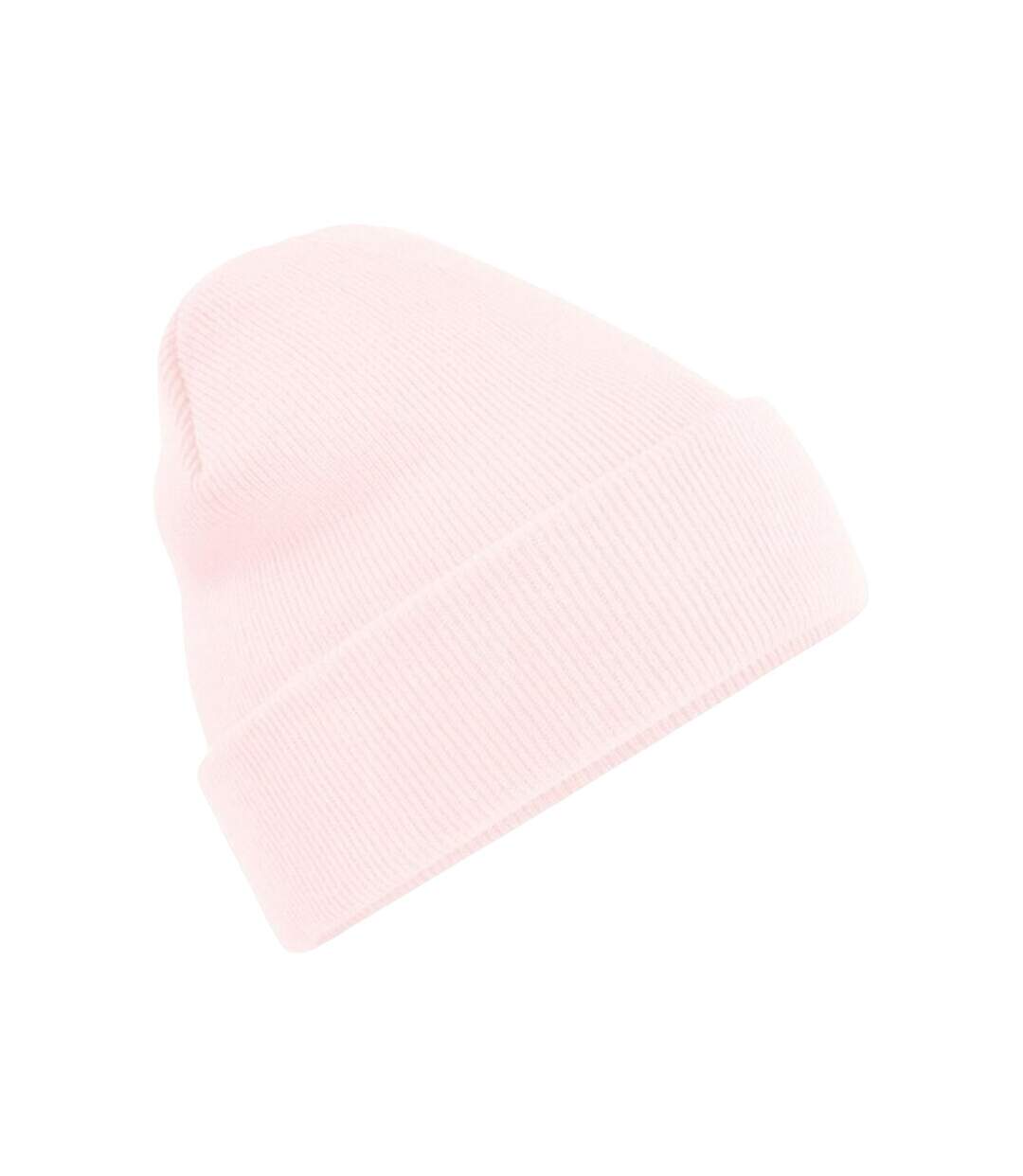 Bonnet tricoté unisexe rose pastel Beechfield