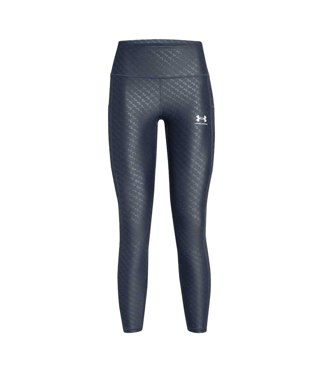 Womens/ladies Embossed Leggings Grey Under Armour-2