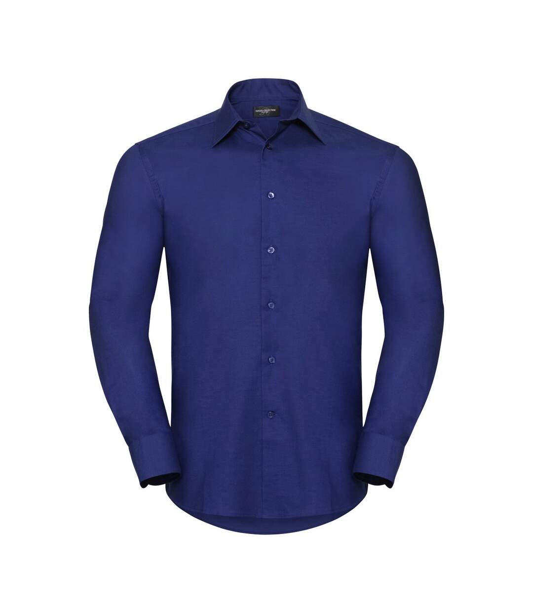 Russell Collection Mens Long Sleeve Easy Care Tailored Oxford Shirt (Bright Royal)